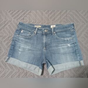 Women's AG The Haily Ex Boyfriend roll up Jean Shorts SZ 29